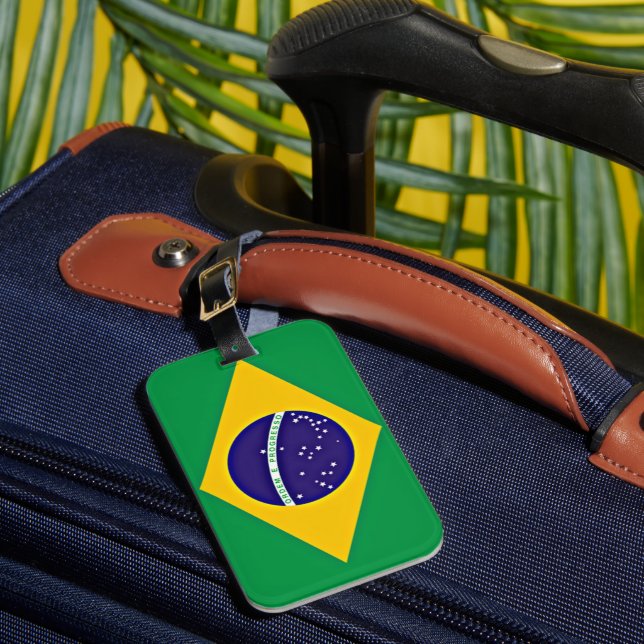 Flag of Brazil Luggage Tag (Front Insitu 1)