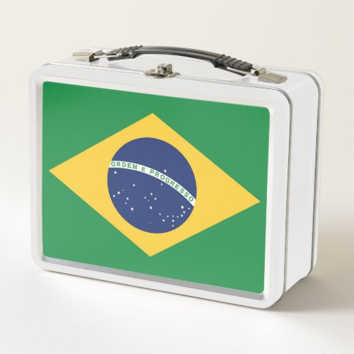 Flag of Brazil Metal Lunch Box