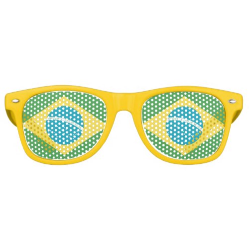 Flag of Brazil Retro Sunglasses