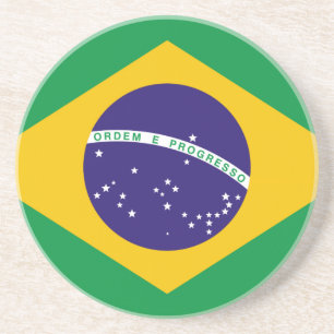 Flag of Brazil Sandstone Coaster