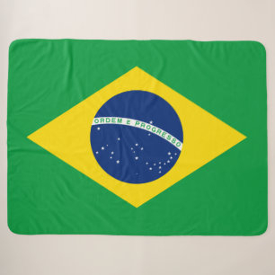 Flag of Brazil Sherpa Blanket