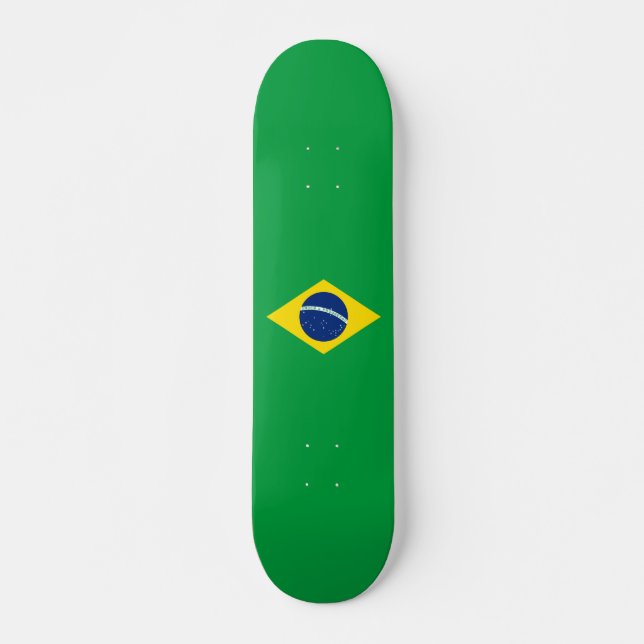 Flag of Brazil Skateboard Deck (Front)