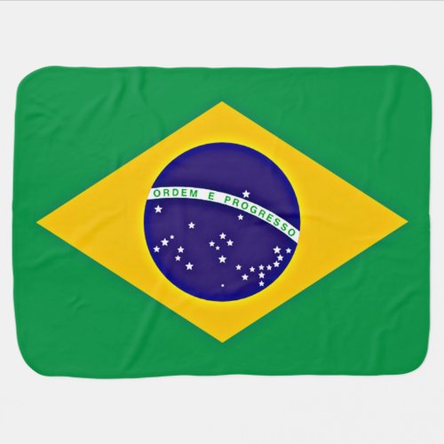 Flag of Brazil Swaddle Blanket