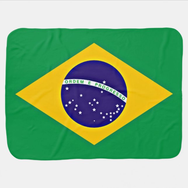 Flag of Brazil Swaddle Blanket (Horizontal)