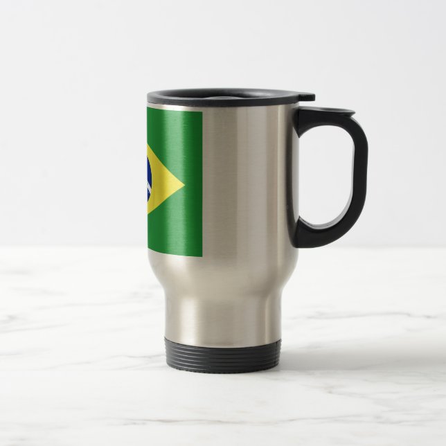 Flag of Brazil Travel Mug (Right)