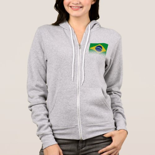 Flag Of Brazil With Halftone Effect Hoodie
