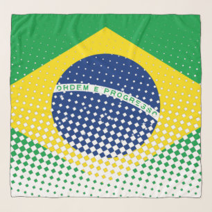 Flag Of Brazil With Halftone Effect Scarf