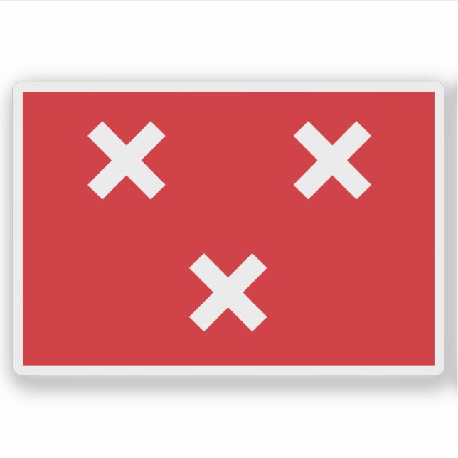 Flag of Breda, the Netherlands Sticker (Front)
