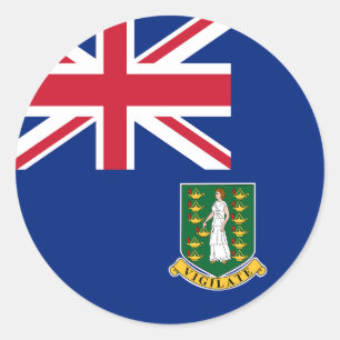 Flag of British Virgin Islands Classic Round Sticker