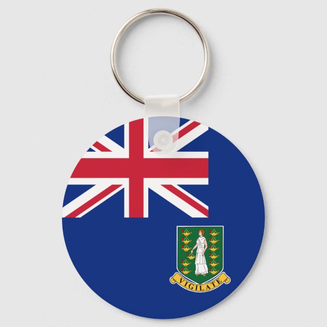 Flag of British Virgin Islands Keychain (Front)