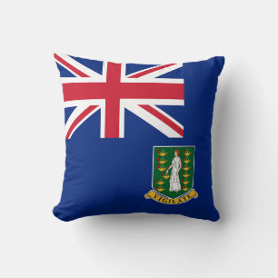 Flag of British Virgin Islands Throw Pillow