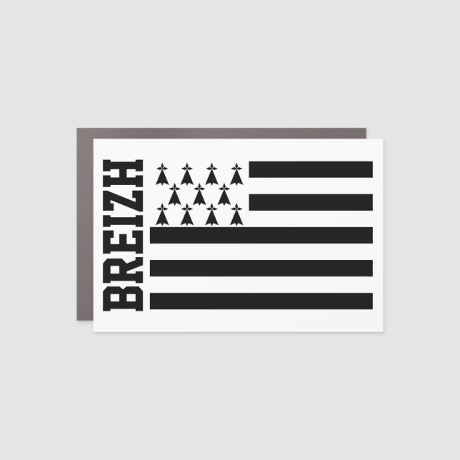 Flag of Brittany, France Car Magnet (Front)
