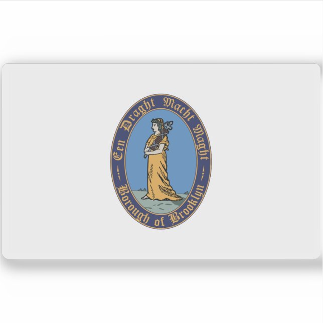 Flag of Brooklyn, New York City, USA Sticker (Front)