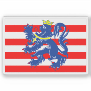 Flag of Bruges, Belgium Sticker