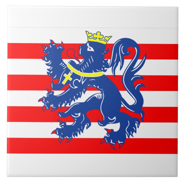 Flag of Bruges/ Brugge, Belgium Ceramic Tile (Front)