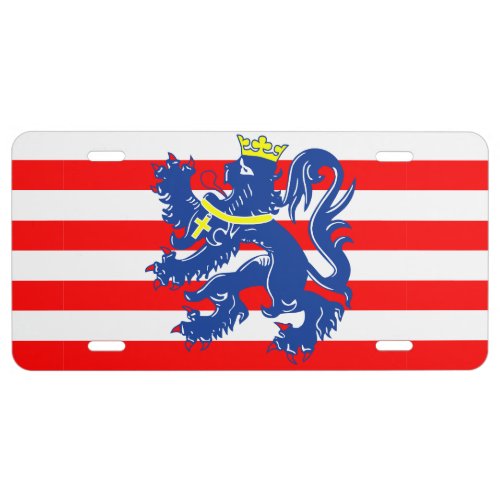 Flag of Bruges Brugge Belgium License Plate