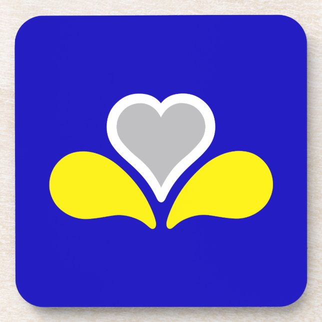 Flag of Brussels, Belgium Drink Coaster (Front)