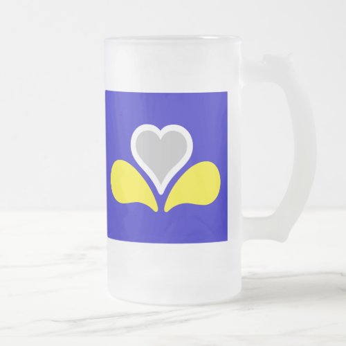 Flag of Brussels Belgium Frosted Glass Beer Mug