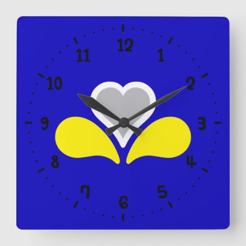 Flag of Brussels Belgium Square Wall Clock