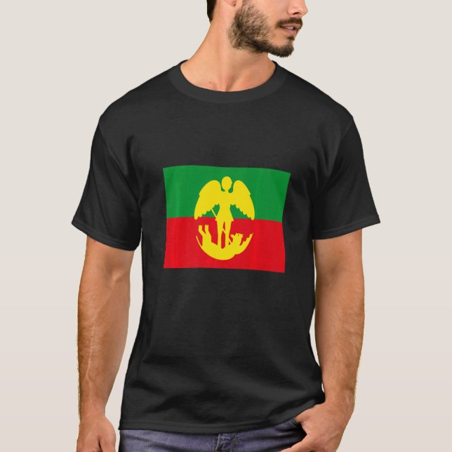 Flag Of Brussels Belgium T-Shirt (Front)