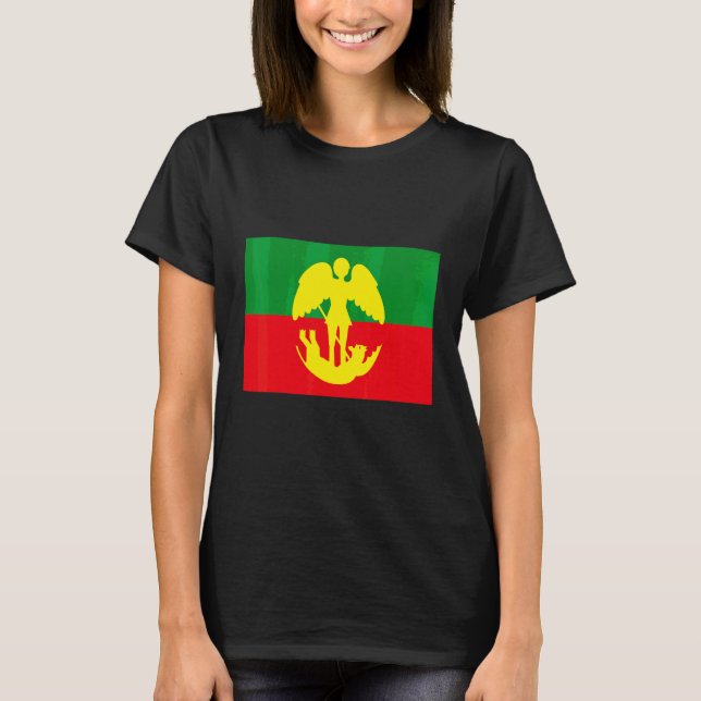 Flag Of Brussels   Belgium T-Shirt (Front)