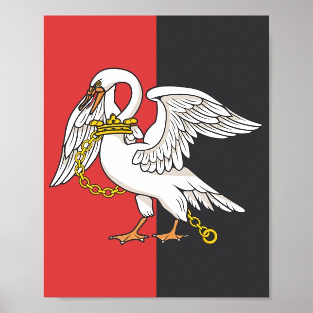 Flag of Buckinghamshire (UK county) Poster (Front)