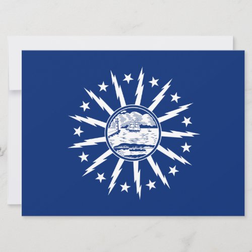 Flag of Buffalo City in New York State Card