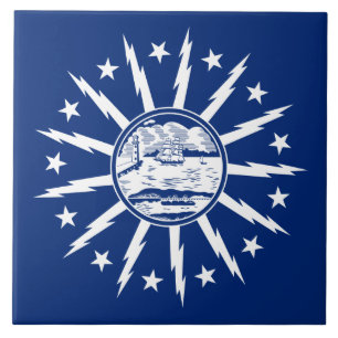 Flag of Buffalo (City in New York State) Ceramic Tile