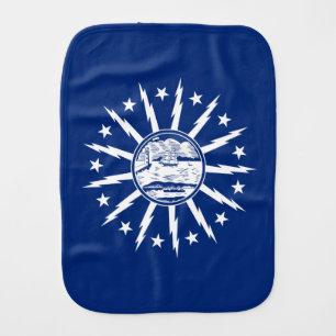 Flag of Buffalo, New York Baby Burp Cloth