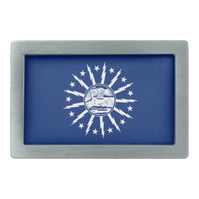 Flag of Buffalo, New York Belt Buckle (Front)