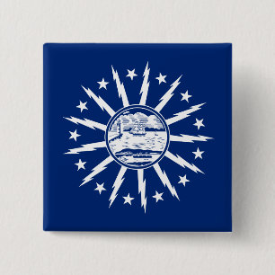 Flag of Buffalo, New York Button