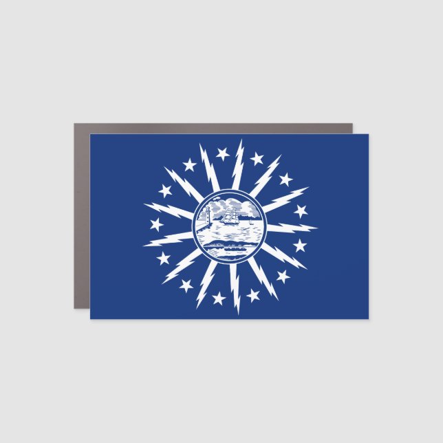Flag of Buffalo, New York Car Magnet (Front)