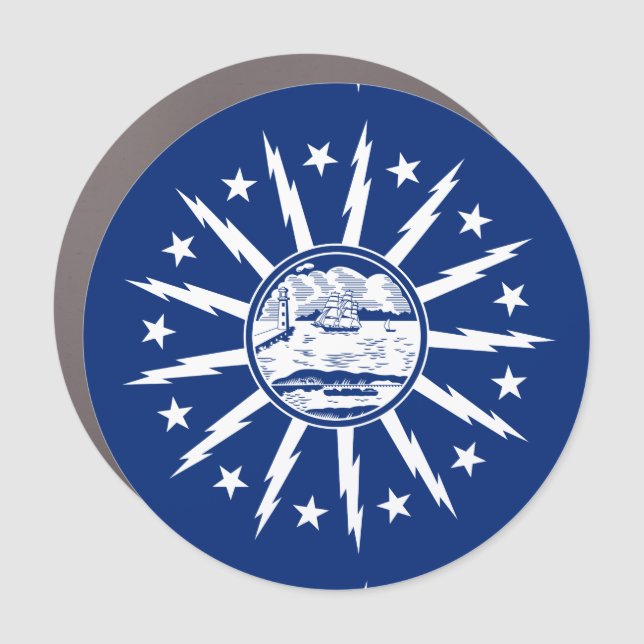 Flag of Buffalo, New York Car Magnet (Front)