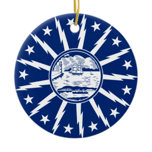 Flag of Buffalo, New York Ceramic Ornament