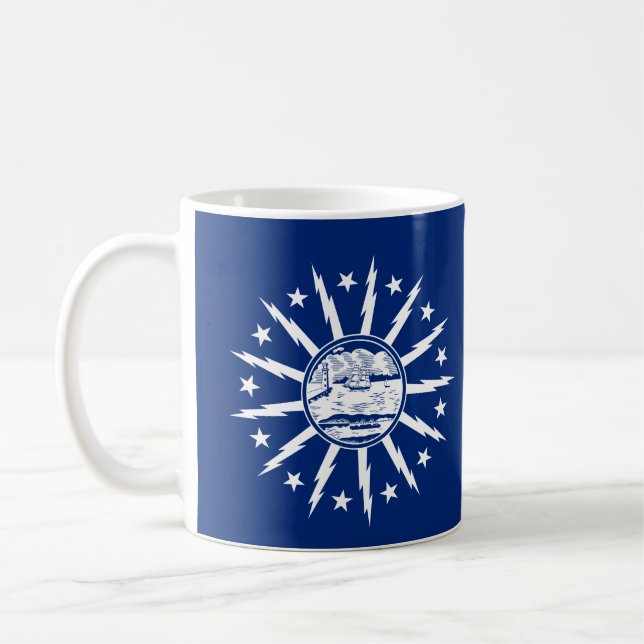 Flag of Buffalo, New York Coffee Mug (Left)