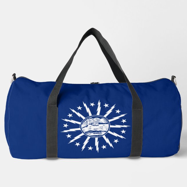 Flag of Buffalo, New York Cufflinks Duffle Bag (Front)