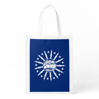 Flag of Buffalo, New York Cufflinks Grocery Bag