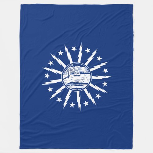 Flag of Buffalo New York Fleece Blanket