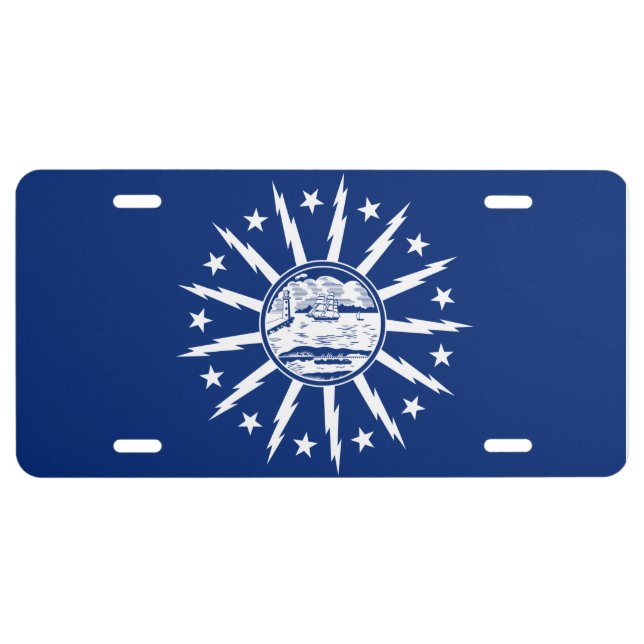 Flag of Buffalo, New York License Plate (Front)