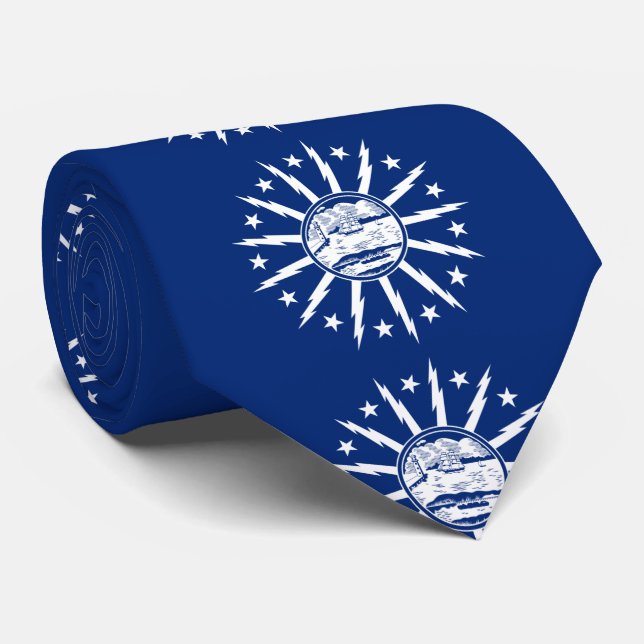 Flag of Buffalo, New York Neck Tie (Rolled)