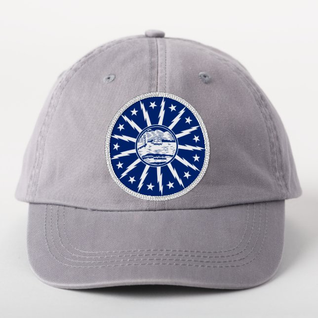 Flag of Buffalo, New York Patch (On Headwear)