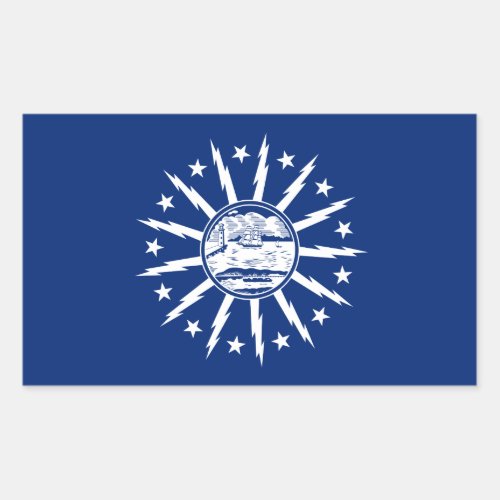 Flag of Buffalo New York Rectangular Sticker
