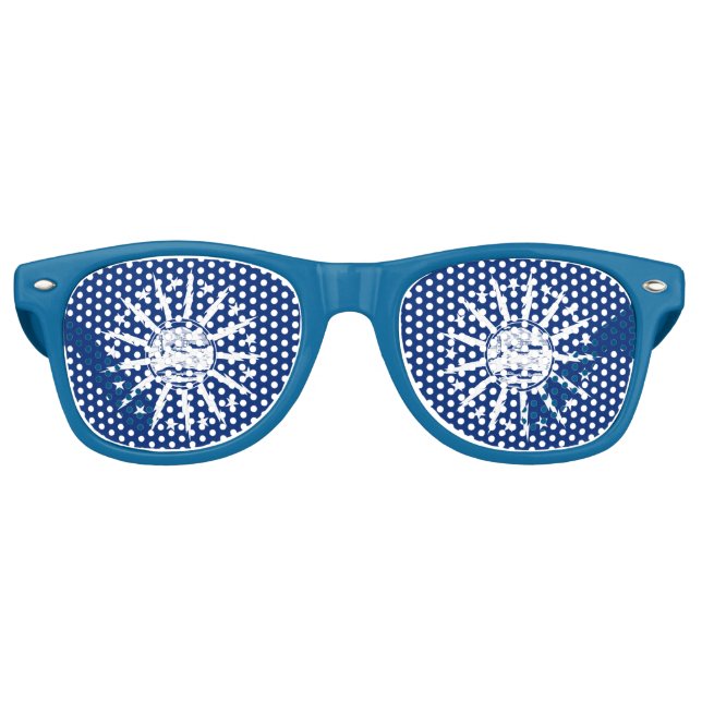 Flag of Buffalo, New York Retro Sunglasses (Front)