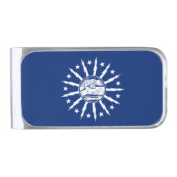 Flag of Buffalo, New York Silver Finish Money Clip