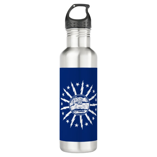 Flag of Buffalo, New York Stainless Steel Water Bo Bottle (Front)
