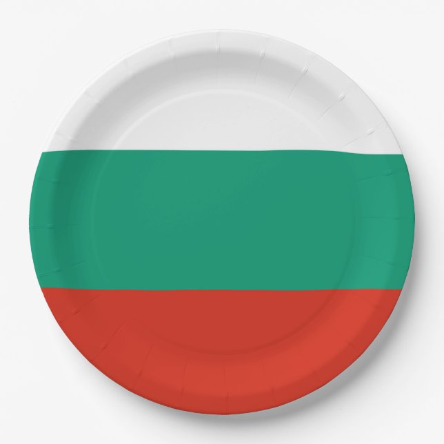 Flag of Bulgaria or Bulgarian Paper Plates (Front)