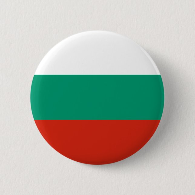 Flag of Bulgaria or Bulgarian Pinback Button (Front)
