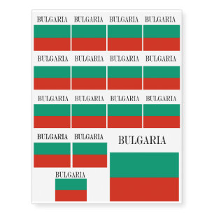 Flag of Bulgaria or Bulgarian Temporary Tattoos