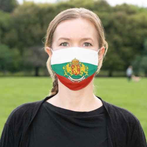Flag of Bulgaria Tricolour White Green Red Adult Cloth Face Mask