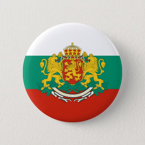 Flag of Bulgaria Tricolour White Green Red Button